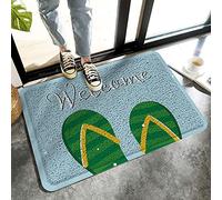 Alfombrilla De Baño Welcomw Summer Flip Flop Felpudo Cuidado Fácil Estera De Entrada Absorbente Doormats por Cocina Dormitorio Puerta 40X60 CM