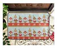 Alfombrilla De Baño Winter Elves Snowflake Doormats Absorbente Felpudo Lavable A Máquina Estera De Entrada por Cocina Dormitorio Puerta 40X60 CM