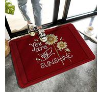 Alfombrilla De Baño You Are My Sunshine Sunflower Bee Hongse Doormats Absorbente Felpudo Antideslizante Alfombra Entrada por Puerta Dormitorio Interior 40X60 CM