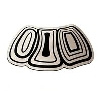 Alfombrilla de barro con forma de abanico, antideslizante, curvada, para inodoro, baño, ducha y entrada (E, 45 x 100 cm)