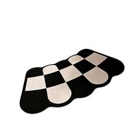 Alfombrilla de barro con forma de abanico, antideslizante, curvada, para inodoro, baño, ducha y entrada (F, 45 x 100 cm)