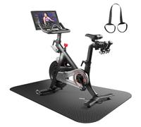 Alfombrilla de Bicicleta Compatible con Peloton Bike Elíptica, tapete de Entrenamiento para Bicicleta estática para Bicicleta estática de Interior, Alfombra de Piso de Madera Dura, tapete Negro para