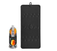 Alfombrilla de café - Almohadilla antideslizante de silicona | Diseño de drenaje de bandeja debajo de la máquina fácil de limpiar para licuadora, bar, mostrador, cocina, cafetería, restaurante, hogar