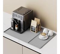Alfombrilla de Café de Silicona, 24''x16'', Alfombrilla para Barra de Café con Alfombrilla de Secado Extraíble para Encimeras de Cocina, Accesorios de Barra que se Ajustan bajo Máquina de Espresso