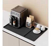 Alfombrilla de Café de Silicona, Alfombrilla para Barra de Café con Alfombrilla de Secado Extraíble para Encimeras de Cocina, Accesorios de Barra que se Ajustan bajo Máquina de Espresso