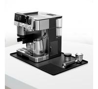 Alfombrilla de café de silicona con borde convexo, accesorios de café espresso de 24 x 16 pulgadas para accesorios de café Ninja Luxe