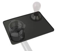 Alfombrilla de café espresso con soporte para portafiltro, alfombrilla de silicona apta para alimentos, antideslizante, almohadilla de manipulación suave negra para herramientas de barista, hogar,
