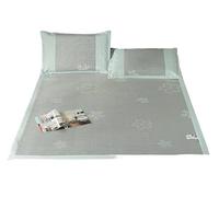 Alfombrilla de cama refrescante de verano de seda tejida con hielo, plegable, transpirable, ligera, perfecta para climas cálidos, tamaño 200 x 200 cm, color A