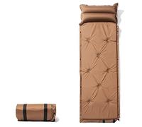 Alfombrilla de camping doble autoinflable, conectable con almohada para mayor comodidad, colchón de aire compacto e impermeable, ideal para mochileros, senderismo y viajes