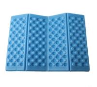 Alfombrilla de camping portátil plegable XPE almohadilla de dormir impermeable hoja de suelo aislado cojín de asiento para jardín, patio, tienda de campaña, alfombra 385 x 275 mm (azul)