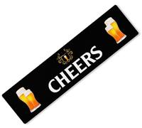 Alfombrilla de cerveza con texto en inglés "Cheers Printed Bar Runner Beer Mat Label Ideal Pub Cafe Home Occasion 3