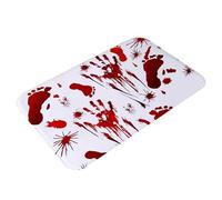 Alfombrilla de Cocina Halloween, Huella sangrienta Alfombra de baño, Alfombra de baño con temática de Halloween de Terror, Felpudo Absorbente, Alfombra de Cocina para Dormitorio, decoración del hogar
