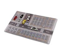 Alfombrilla de computadora para escritorio, elegante almohadilla de escritorio antideslizante con diseño de estacionamiento a escala 1:64, hoja de teclado, cubierta de escritorio estética, función de