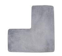 Alfombrilla de contorno de baño - Alfombra en forma de L, alfombrilla absorbente antideslizante | Felpa de felpa para el suelo del inodoro, protección seca lavable, protección de pie cómoda e
