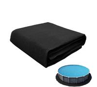 Alfombrilla de cubierta de piscina resistente para piscinas en el suelo, base de repuesto gruesa, antideslizante, protección de césped perforado, uso al aire libre