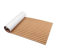 Alfombrilla de Cubierta para Barcos de Espuma EVA Autoadhesiva, Antideslizante, Impermeable, 240x90 cm, Color Oro y Negro, para Yates, Kayaks, Piscinas y Caravanas