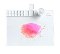 Alfombrilla de dibujo de silicona reutilizable - Bloque artístico con paleta, alfombra lavable | Mesa de dibujo para niños arcilla, proyectos de pintura, manualidades, actividades creativas en la