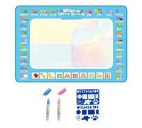 Alfombrilla De Doodle De Agua - Alfombrilla De Dibujo De Pintura Sin Desorden, Bloque De Pintura Al Agua, Tabla De Escritura Educativa Para El Aprendizaje | Para Juegos Grupales En