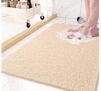 Alfombrilla de ducha, 80 x 120 cm, antimoho, PVC, lufa, alfombra de baño para baño, zona húmeda, antideslizante, alfombra interior de ducha, secado rápido