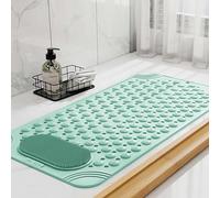 Alfombrilla de ducha antideslizante, alfombrilla de ducha de goma antideslizante, con orificios de drenaje para masaje de pies, sin olor, cómoda alfombrilla de ducha antideslizante green,80x120cm