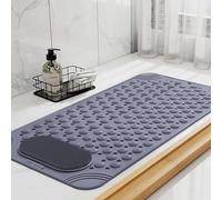 Alfombrilla de ducha antideslizante, alfombrilla de ducha de goma antideslizante, con orificios de drenaje para masaje de pies, sin olor, cómoda alfombrilla de ducha antideslizante grey,80x80cm