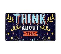 Alfombrilla de ducha antideslizante azul Thing About The Main Thing con ventosas y agujeros de drenaje, suave para baño, 15.7 x 27.9 pulgadas