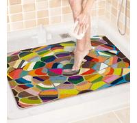 Alfombrilla de ducha antideslizante de 120 x 180 cm, tapete de ducha antideslizante, tapete de baño de lufa, tapete de baño para masaje de pies, tapete de bañera con drenaje para interior y secado