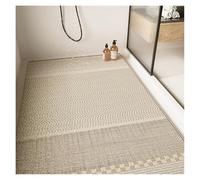 Alfombrilla de ducha antideslizante grande, cómoda y suave con orificio de drenaje, antimoho, lavable y de secado rápido, diseño de masaje de pies Q52 (rosa, 50 x 120 cm)
