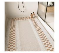 Alfombrilla de ducha antideslizante grande, cómoda y suave con orificio de drenaje, antimoho, lavable y de secado rápido, diseño de masaje de pies Q52 (rojo, 60 x 120 cm)