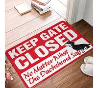 Alfombrilla de ducha antideslizante para mantener la puerta cerrada sin importar lo que diga el perro salchicha, divertida alfombra absorbente antifatiga adecuada para sala de juegos, muebles de alto