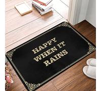 Alfombrilla de ducha, diseño feliz cuando llueve, bonitos accesorios de baño