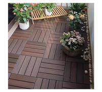 Alfombrilla de ducha entrelazada, azulejos de madera para jardín, baño, terraza, patio, paquete de 6