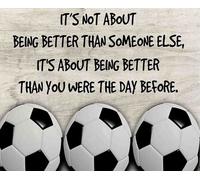 Alfombrilla De Ducha Fácil Limpieza Alfombra Entrada El Fútbol No Se Trata De Ser Mejor Que Alguien Más Premium Alfombra Interior De Bienvenida para Dormitorio Puerta Decorativa 40X60Cm