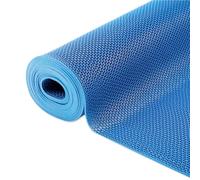 Alfombrilla de ducha grande antideslizante, 90 x 60 x 0,5 cm, multiusos, alfombrilla de baño de goma resistente con agujeros de drenaje, patrón de rejilla, PVC, lavable para baño, cocina, baño