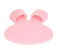Alfombrilla de ducha para fregar pies, ventosas fuertes, limpiador de pies de silicona antideslizante, alfombrilla masajeadora para baño, ducha, spa, cuidado de pedicura, (Rosa)