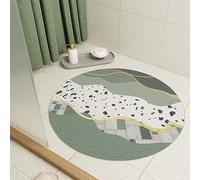 Alfombrilla de ducha redonda de 50 cm, alfombrilla de baño de lufa para baño, ducha interior, antideslizante, antideslizante, alfombrilla de baño de PVC con drenaje, secado rápido, alfombra de baño de