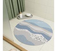 Alfombrilla de ducha redonda de 50 cm, alfombrilla de baño de lufa para baño, ducha interior, antideslizante, antideslizante, alfombrilla de baño de PVC con drenaje, secado rápido, alfombra de baño de