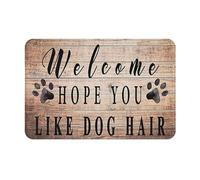 Alfombrilla De Ducha Suave Felpudo Entrada Casa Bienvenidos Espero Que Les Guste El Pelo De Perro Gracioso Antideslizante Alfombra De Piso para Dormitorio Baño Tienda 40X60Cm