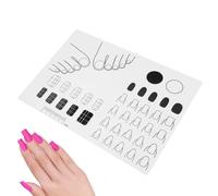 Alfombrilla de entrenamiento de uñas, protector de manicura portátil, almohadillas de mesa adecuadas para uñas, herramientas de manicura de uñas, alfombrilla de estampado de arte de uñas, guía de