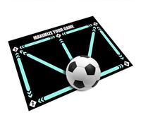 Alfombrilla de entrenamiento para entrenamiento de fútbol, accesorios auxiliares silenciosos, alfombra antideslizante para esquina de campo de fútbol, equipo de jugador de control de pelota de ritmo