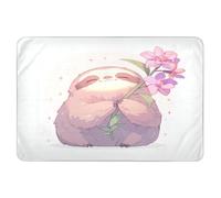 Alfombrilla de entrenamiento para orinar para perezosos de dibujos animados extragrande, suave y absorbente, a prueba de fugas, forro de cama de secado rápido para bebé de 52 pulgadas de largo x 34