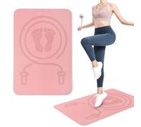 Alfombrilla de entrenamiento transpirable, cuerda de saltar, yoga en interiores, componente acolchado duradero para exteriores, dispositivo de ejercicio de cuerda cruzada que absorbe los golpes para