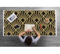 Alfombrilla de Escritorio 120x60 cm Multifuncional Impermeable Protección Antisuciedad Para Oficina o Hogar Fácil de Limpiar PVC Vinilo Resistente al Agua Antideslizante - estilo Art Déco