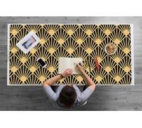 Alfombrilla de Escritorio 120x60 cm Multifuncional Impermeable Protección Antisuciedad Para Oficina o Hogar Fácil de Limpiar PVC Vinilo Resistente al Agua Antideslizante - Art déco