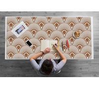 Alfombrilla de Escritorio 120x60 cm Para Oficina o Hogar Resistente al Agua Multifuncional Antideslizante Protección Antisuciedad Impermeable Fácil de Limpiar PVC Vinilo - estilo Art Déco