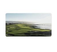 Alfombrilla de Escritorio con diseño de Campo de Golf Junto al mar de 40,6 x 81,2 cm con Bordes cosidos, Alfombrilla de ratón Grande para Juegos, Base de Goma Antideslizante para Teclado de PC de of