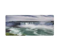 Alfombrilla de escritorio de las Cataratas del Niágara de 30 x 81 cm con bordes cosidos, alfombrilla de ratón grande para juegos, base de goma antideslizante para teclado de PC, portátil y trabajo e