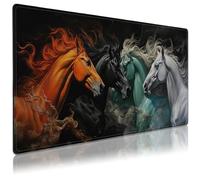 Alfombrilla de escritorio de oficina con cuatro caballos del Apocalipsis, alfombrilla de mouse grande para escritorio, base de goma antideslizante, borde cosido para trabajo, juegos, oficina, hogar,