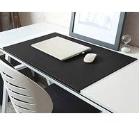 Alfombrilla de escritorio de piel sintética con protector de bordes, almohadilla de escritorio con borde frontal antideslizante en forma de L, alfombrilla de mouse para juegos para teclado de laptop