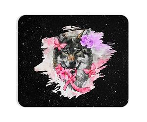 Alfombrilla De Escritorio, Estrellas De Lazo Rosa contra El Cáncer De Mama De Wolf Alfombrilla Gaming Multifuncional Gaming Mouse Pad Professional Tapete De Juego para Laptop Jugadore 25X30Cm